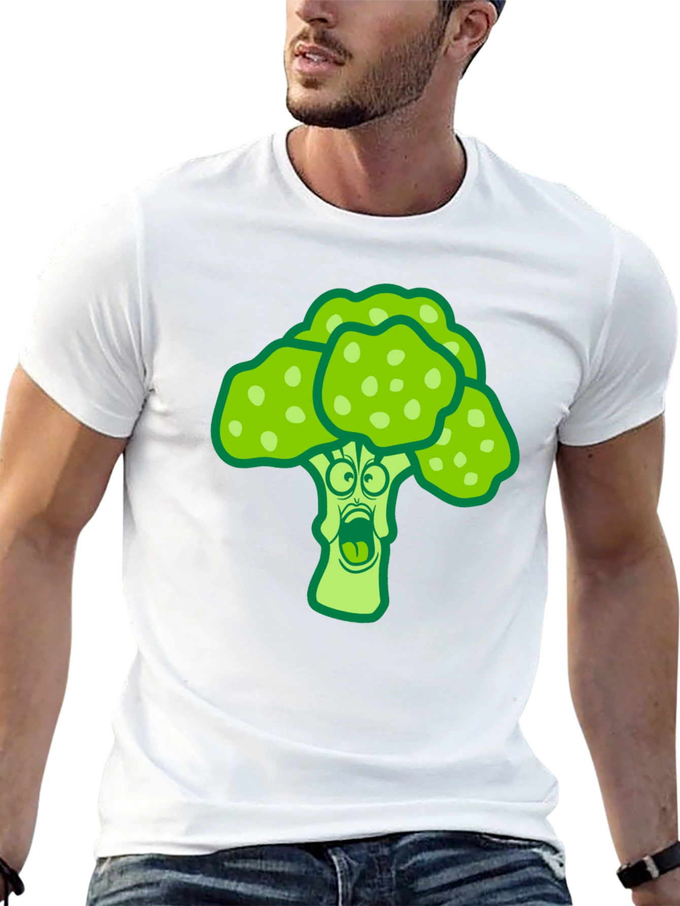 Broccoli Cartoon Graphic Novelty Tee