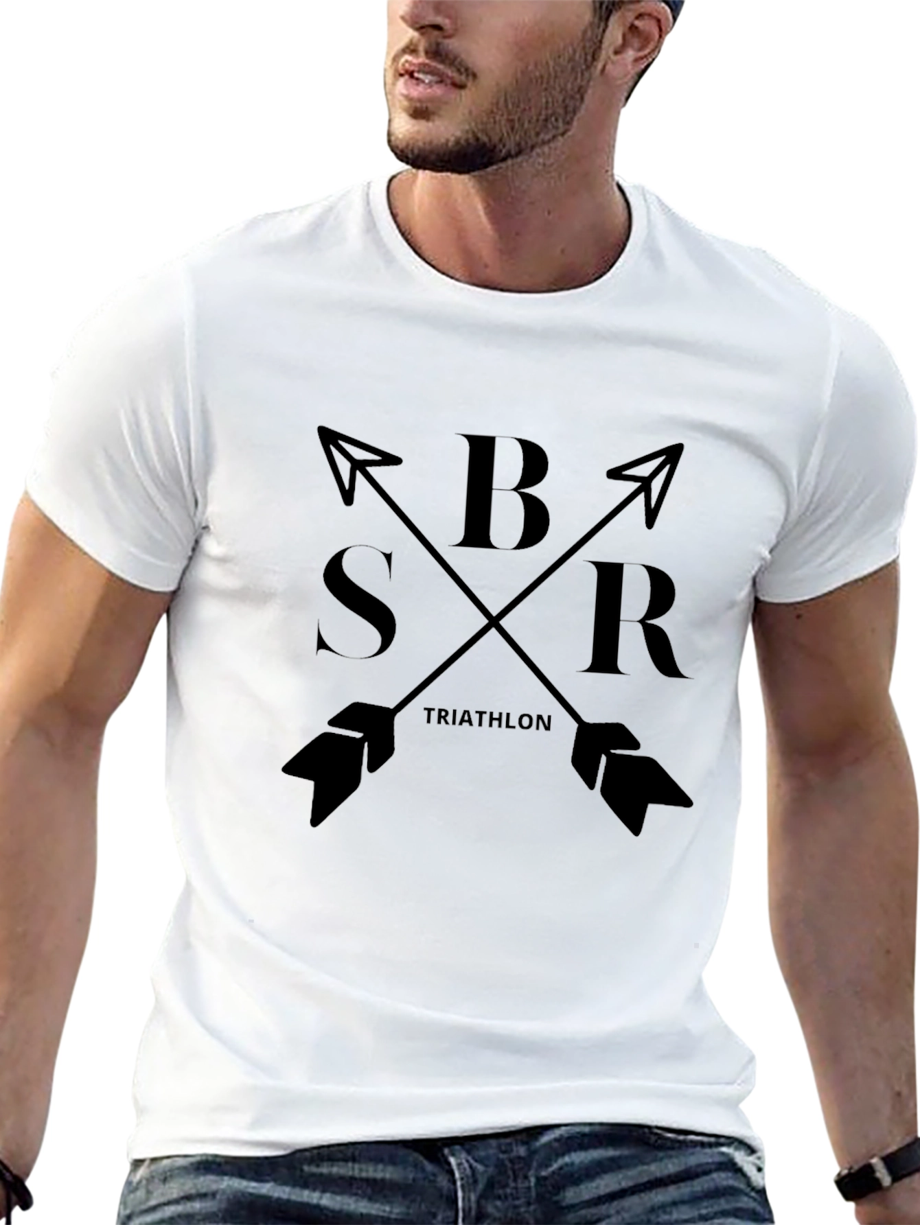 BSR Triathlon Black T-Shirt Arrows