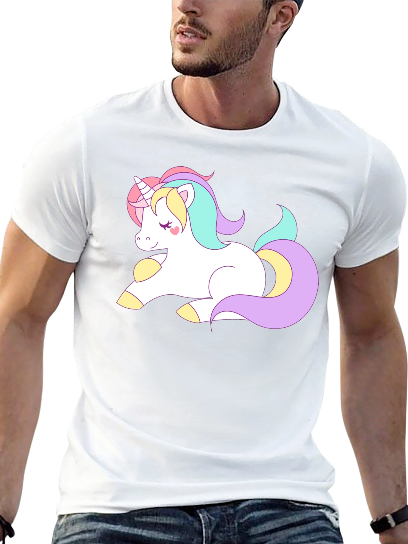 Unicorn Graphic Black T-Shirt