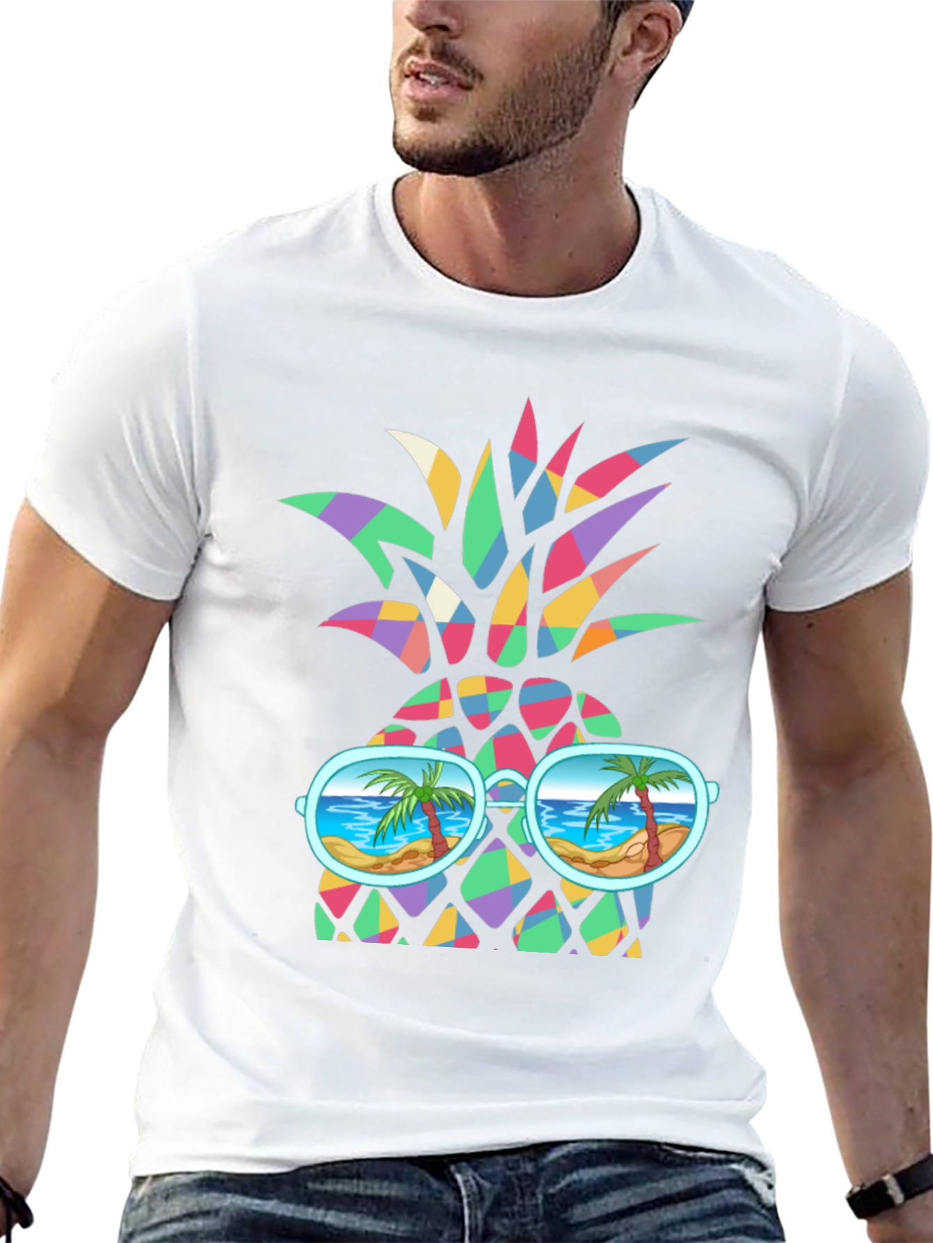 Funky Pineapple Sunglasses Graphic Tee