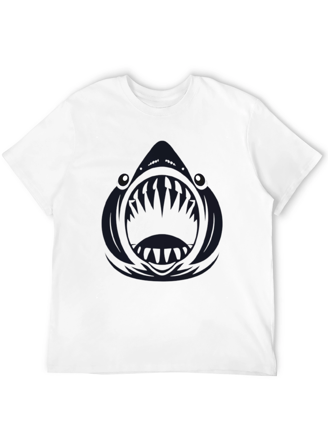 Mens Black Angler Fish Graphic T-Shirt
