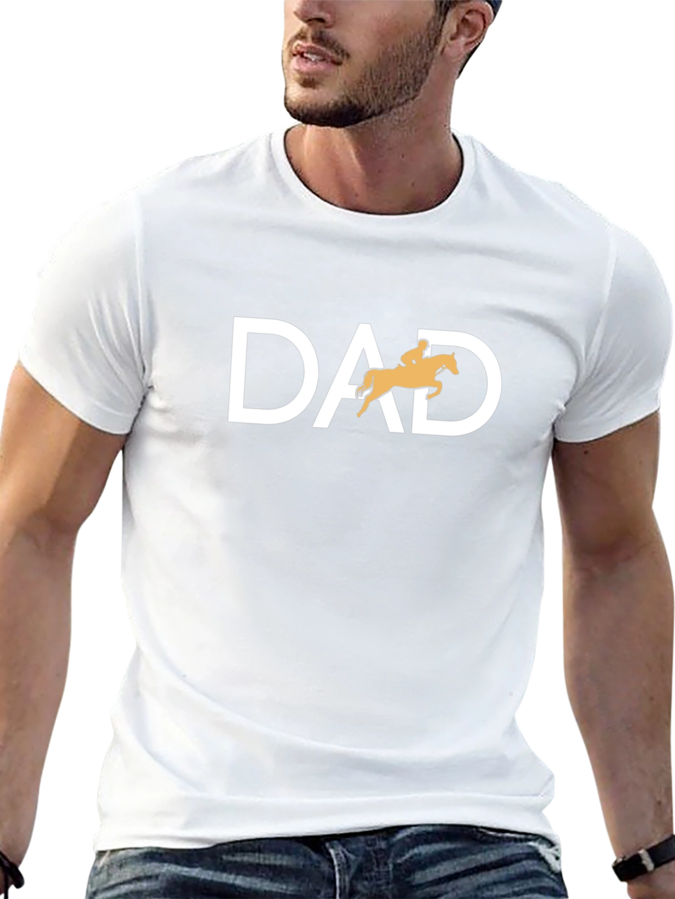 Equestrian Dad T-Shirt: Horse Riding Fathers Day Gift