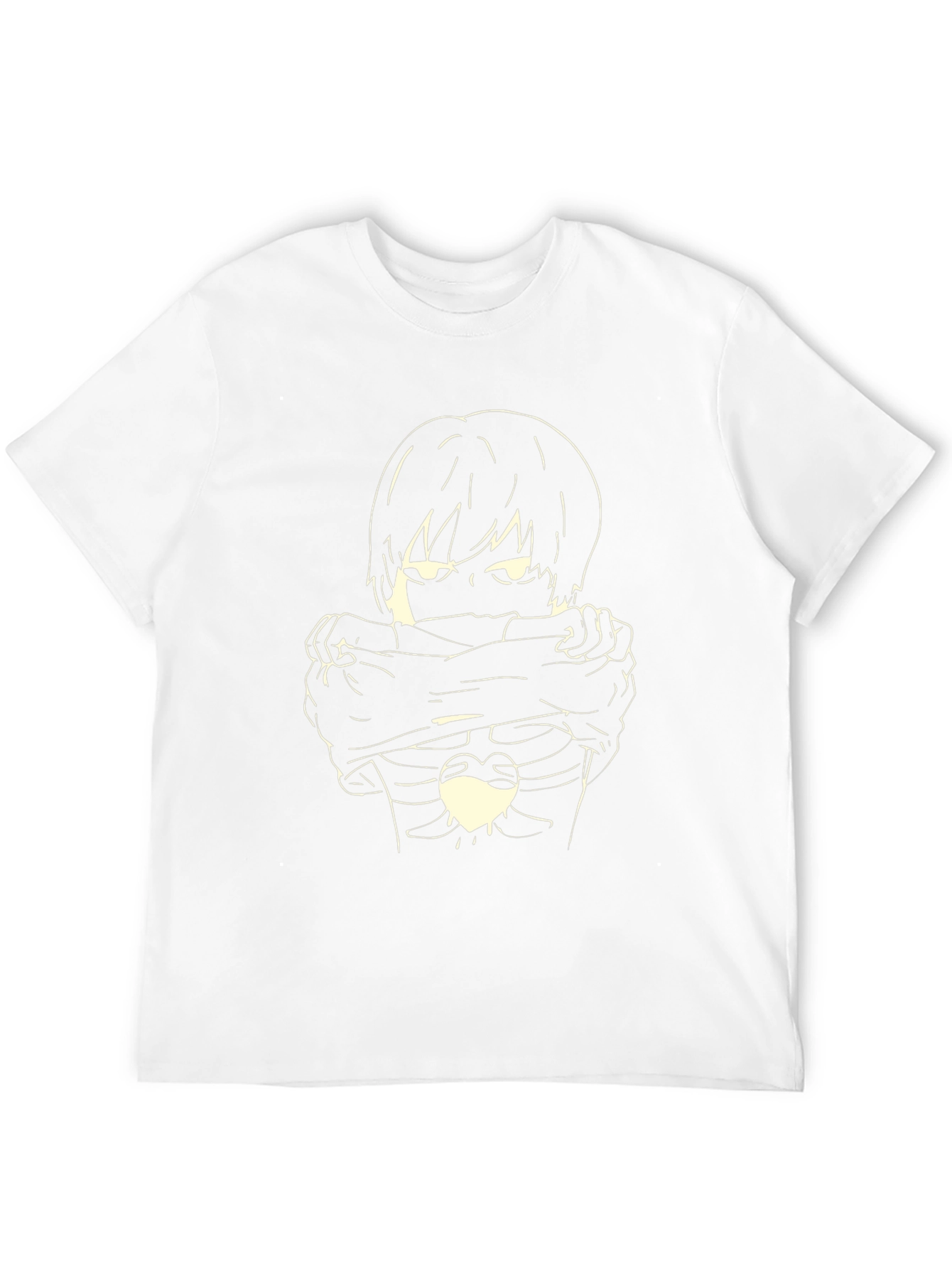 Emo Anime Skeleton Heart T-Shirt - Unisex Black Tee