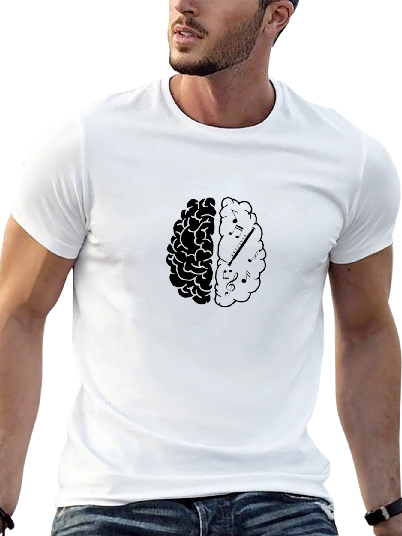 Music Brain T-Shirt - Artistic Design