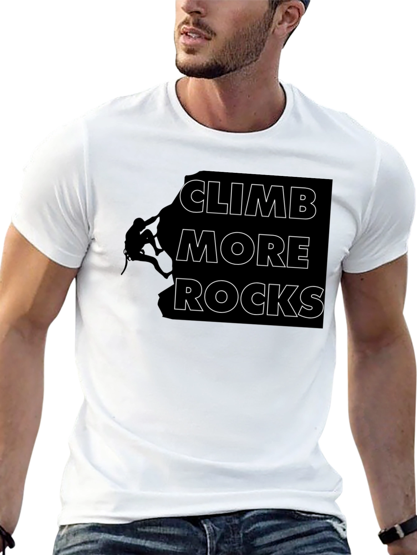 Climb More Rocks Graphic T-Shirt - Black