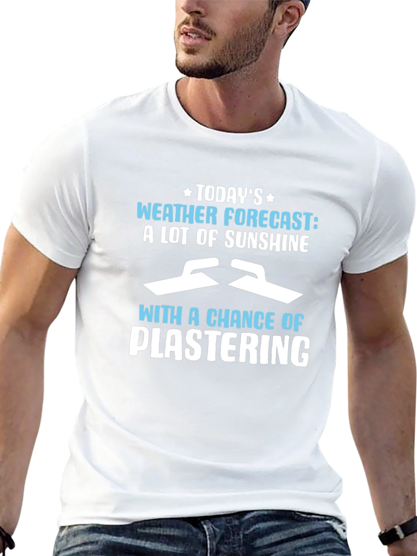Funny Plastering Weather Forecast Graphic Tee