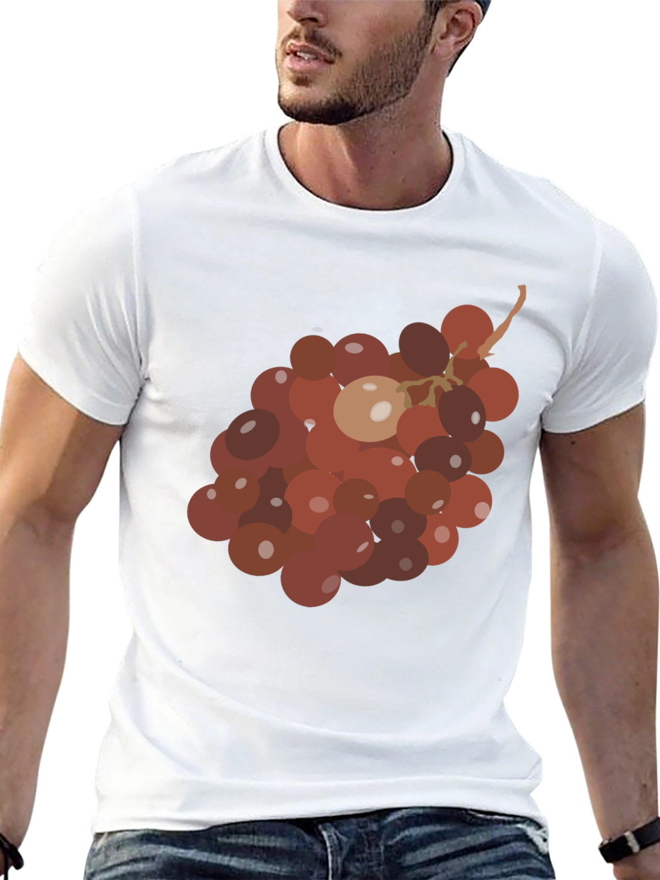 Grapes Graphic Tee - Unique Fruit Design