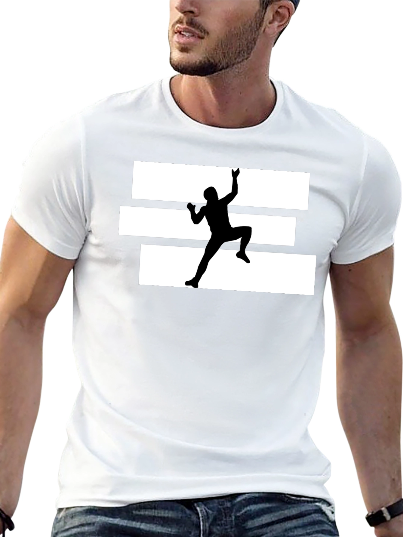 Climbing Silhouette Graphic Tee - Black
