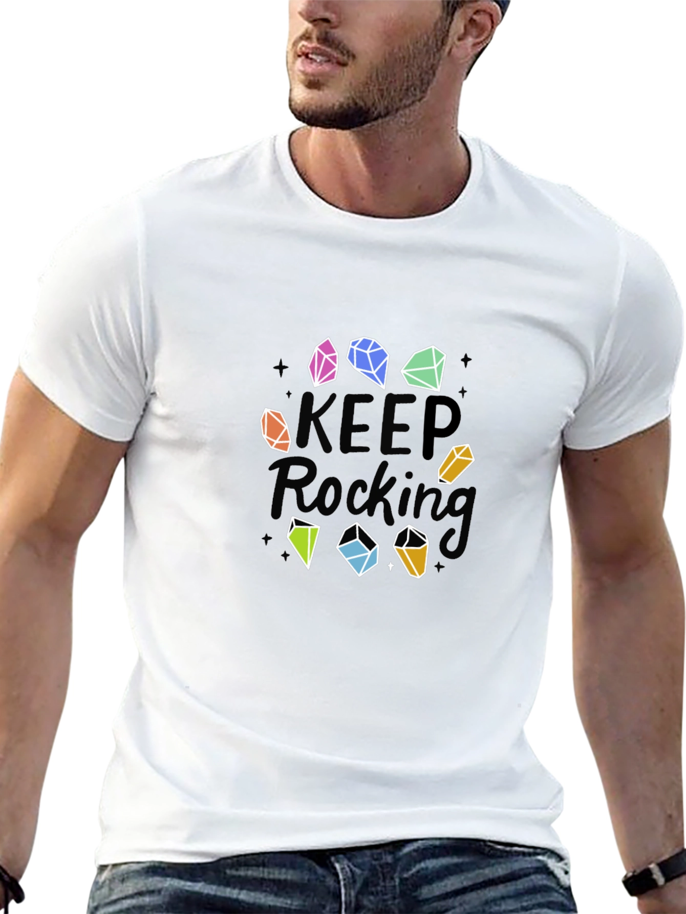 Keep Rocking Graphic Print T-Shirt