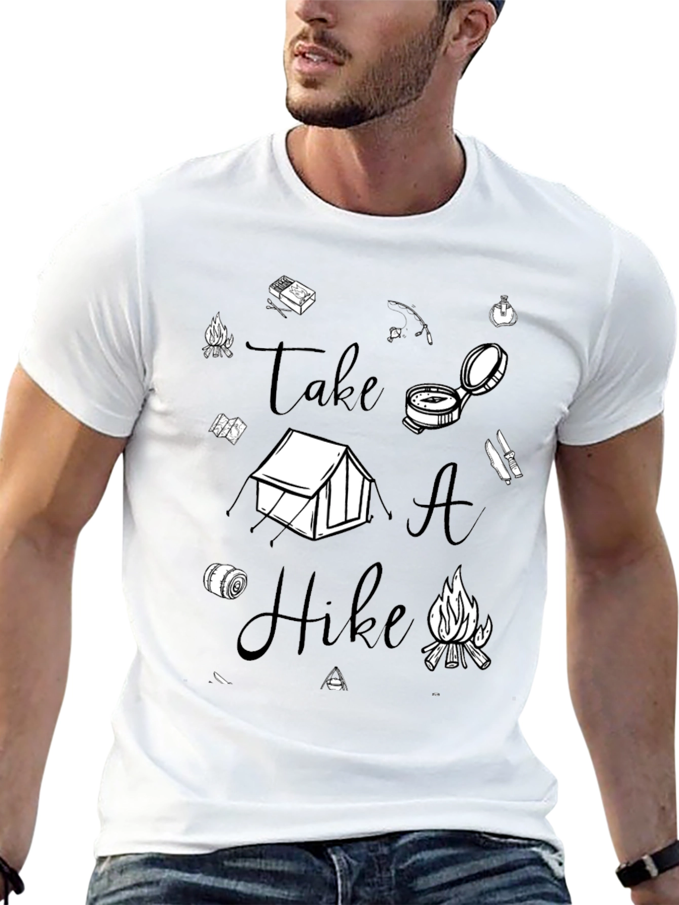 Take A Hike Graphic T-Shirt - Black
