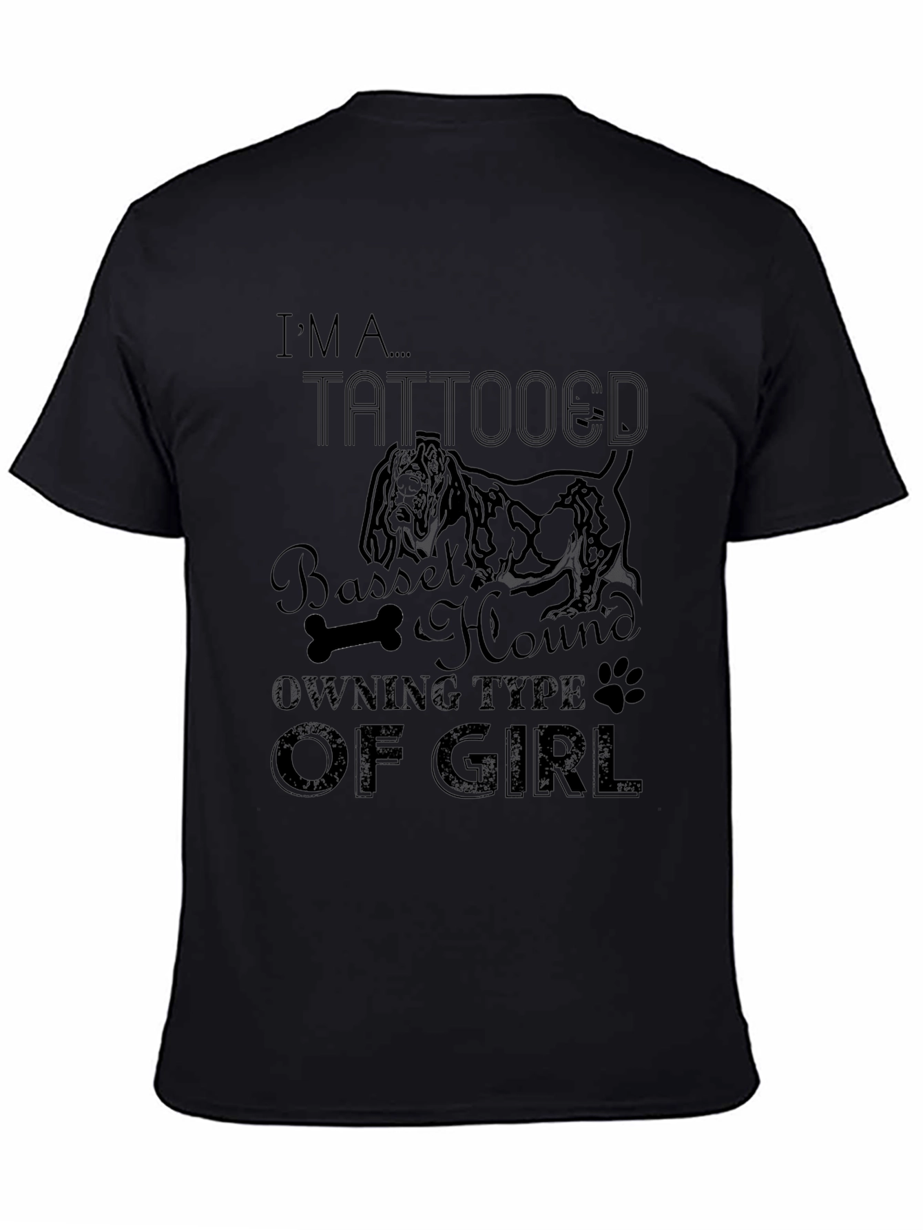 Tattooed Basset Hound Girl T-Shirt