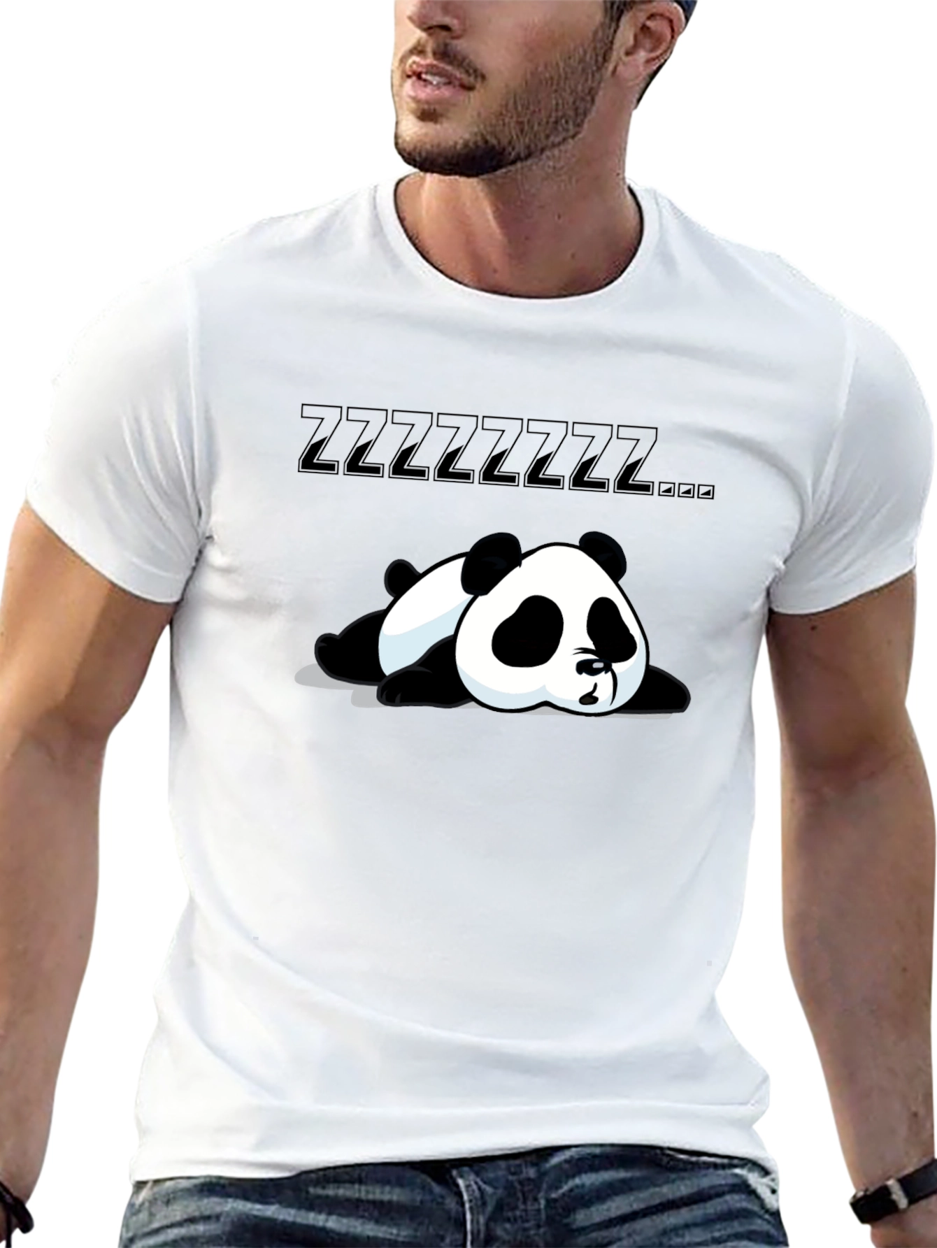 Sleeping Panda Graphic Tee - Lazy Days Style