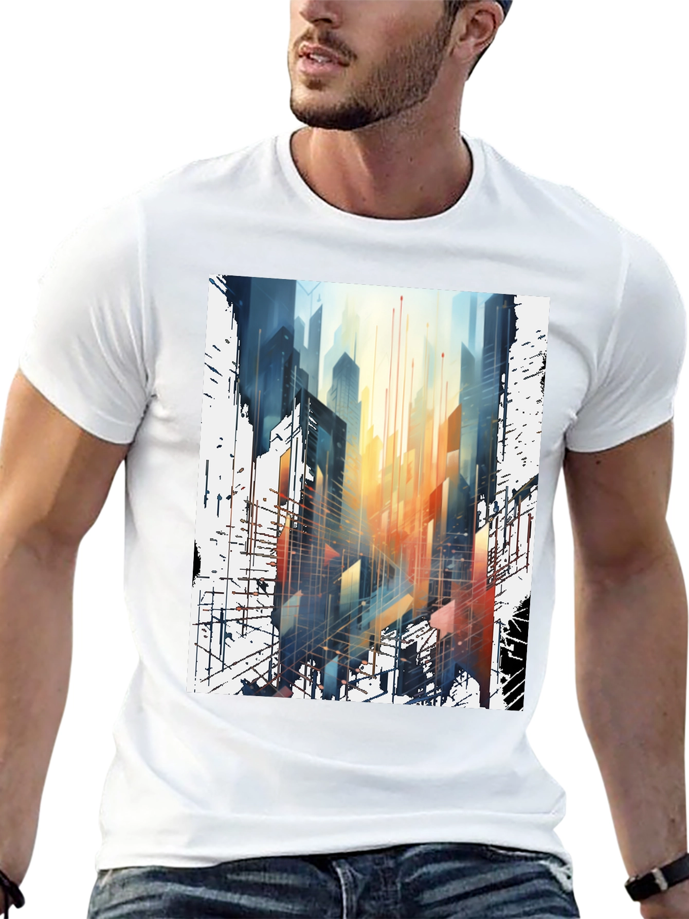 Urban Inkscape Tee - Cityscape Art Shirt