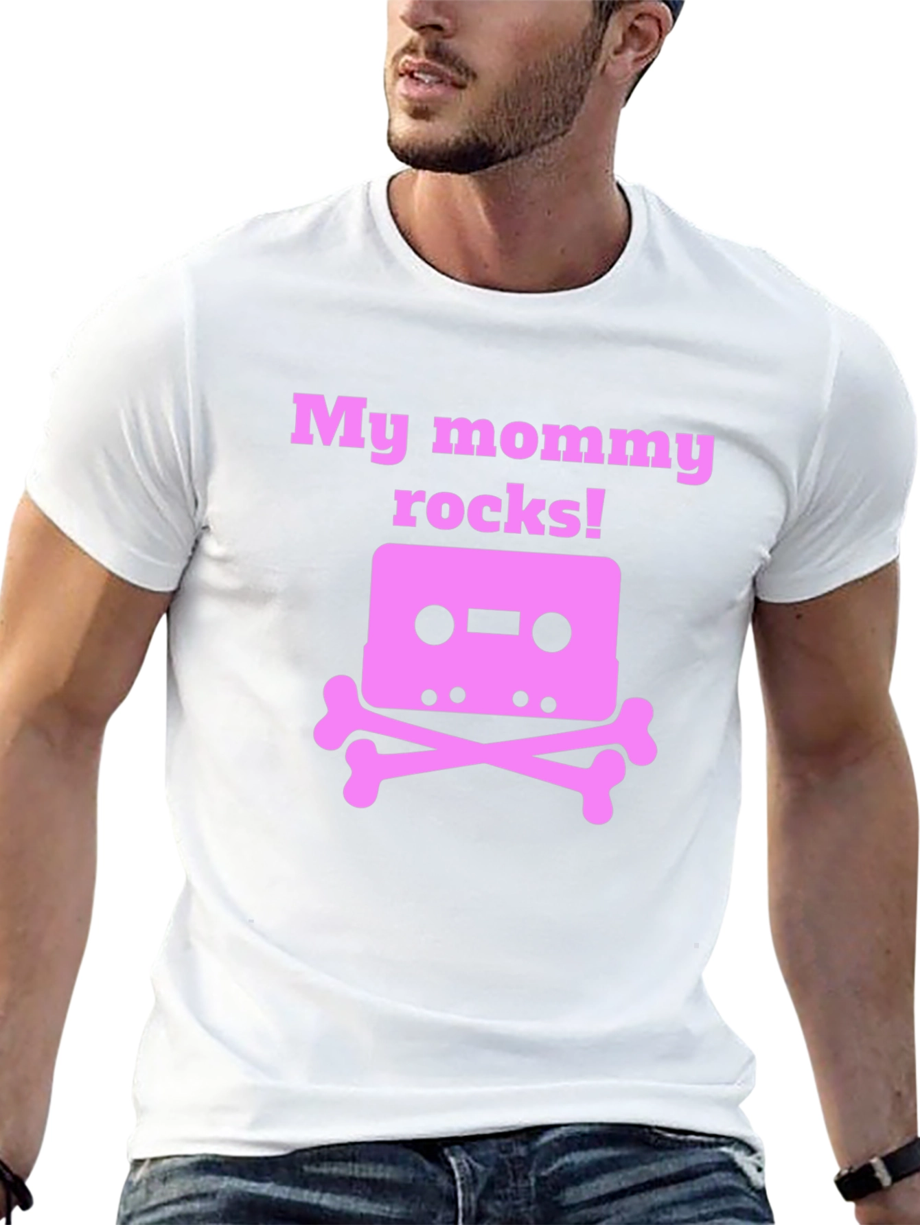 My Mommy Rocks T-Shirt - Cassette Skull Design