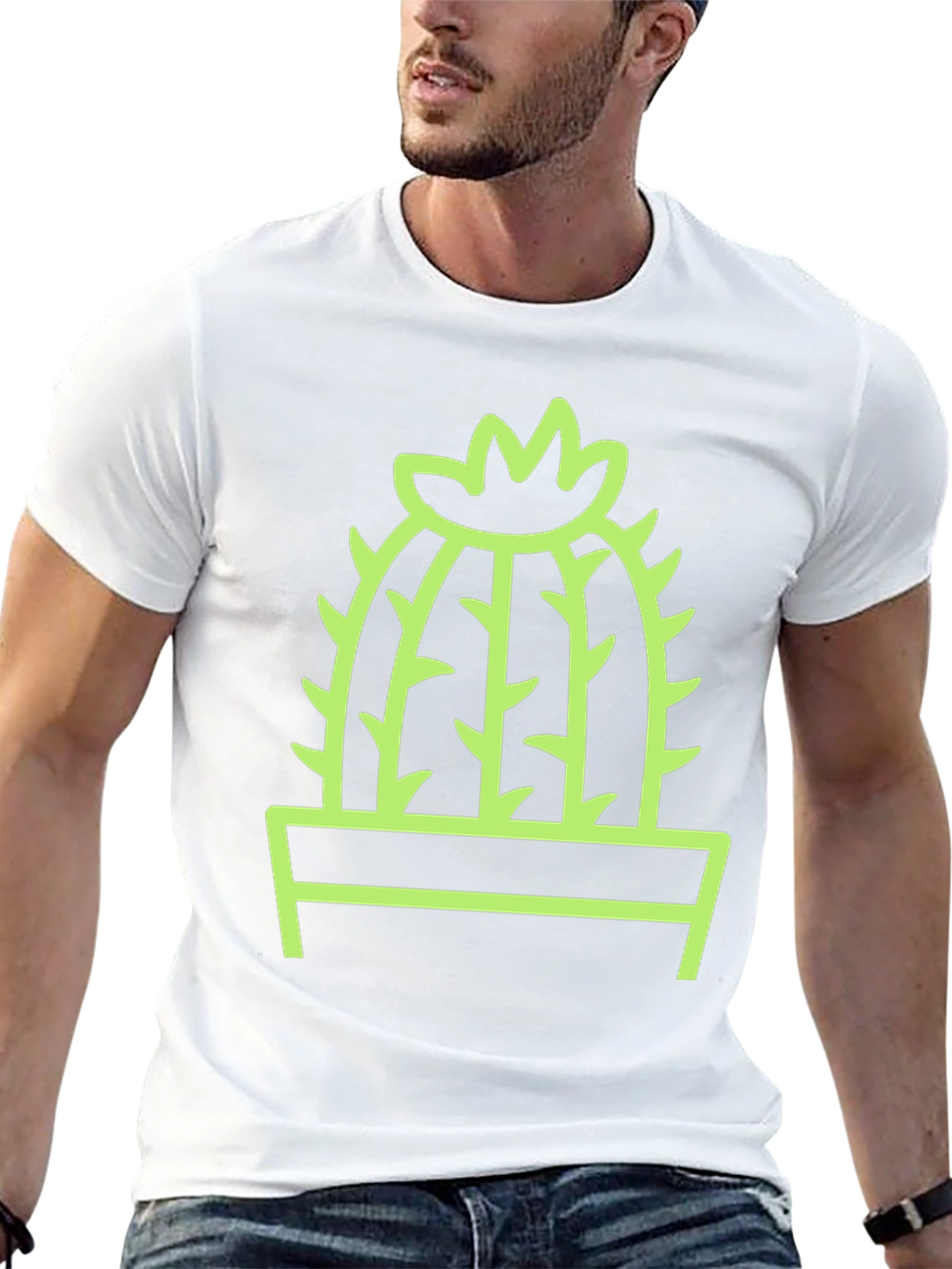 Cactus Graphic Tee - Modern Plant Lover Style