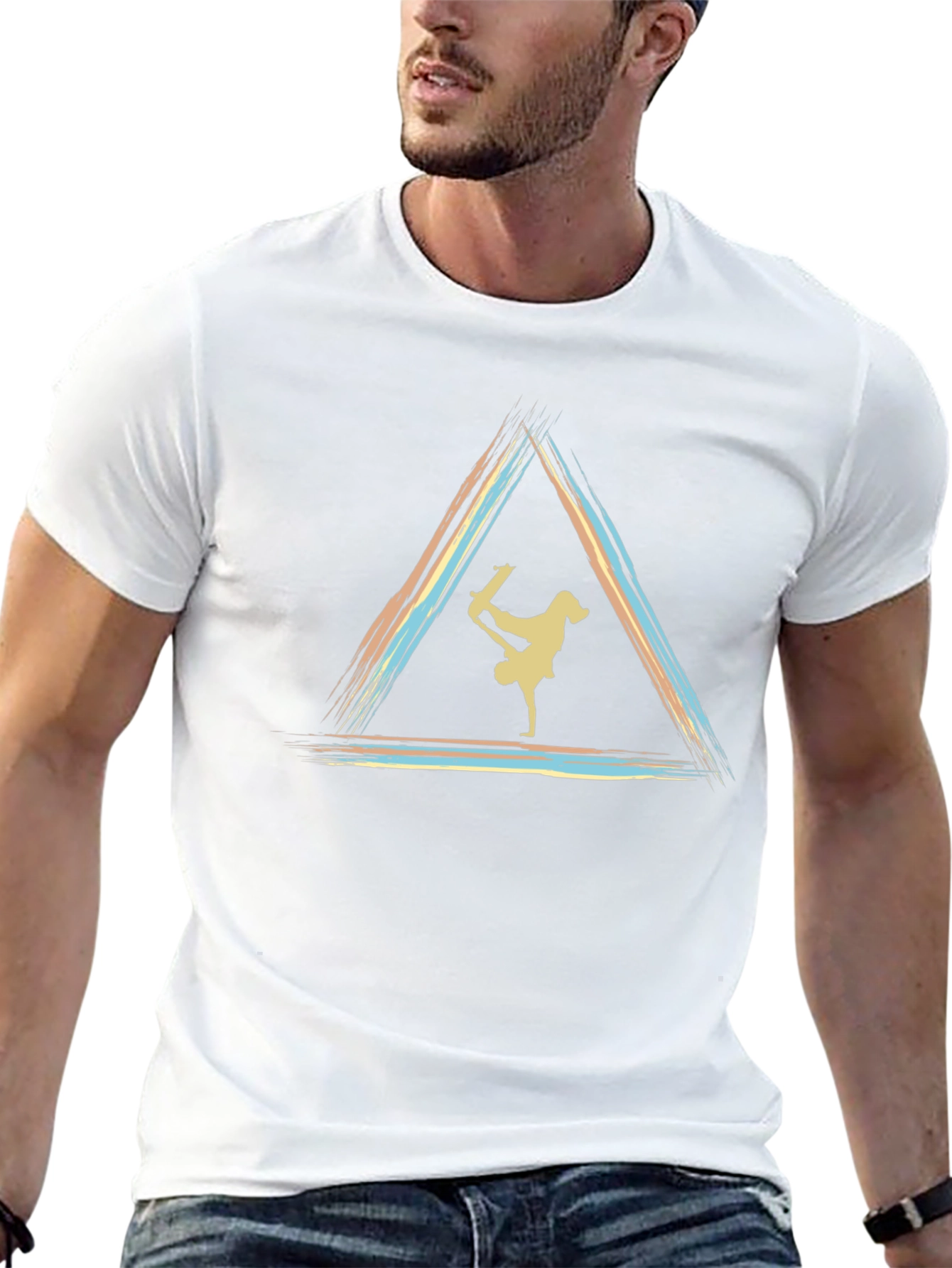 Skateboarding Triangle Graphic Tee