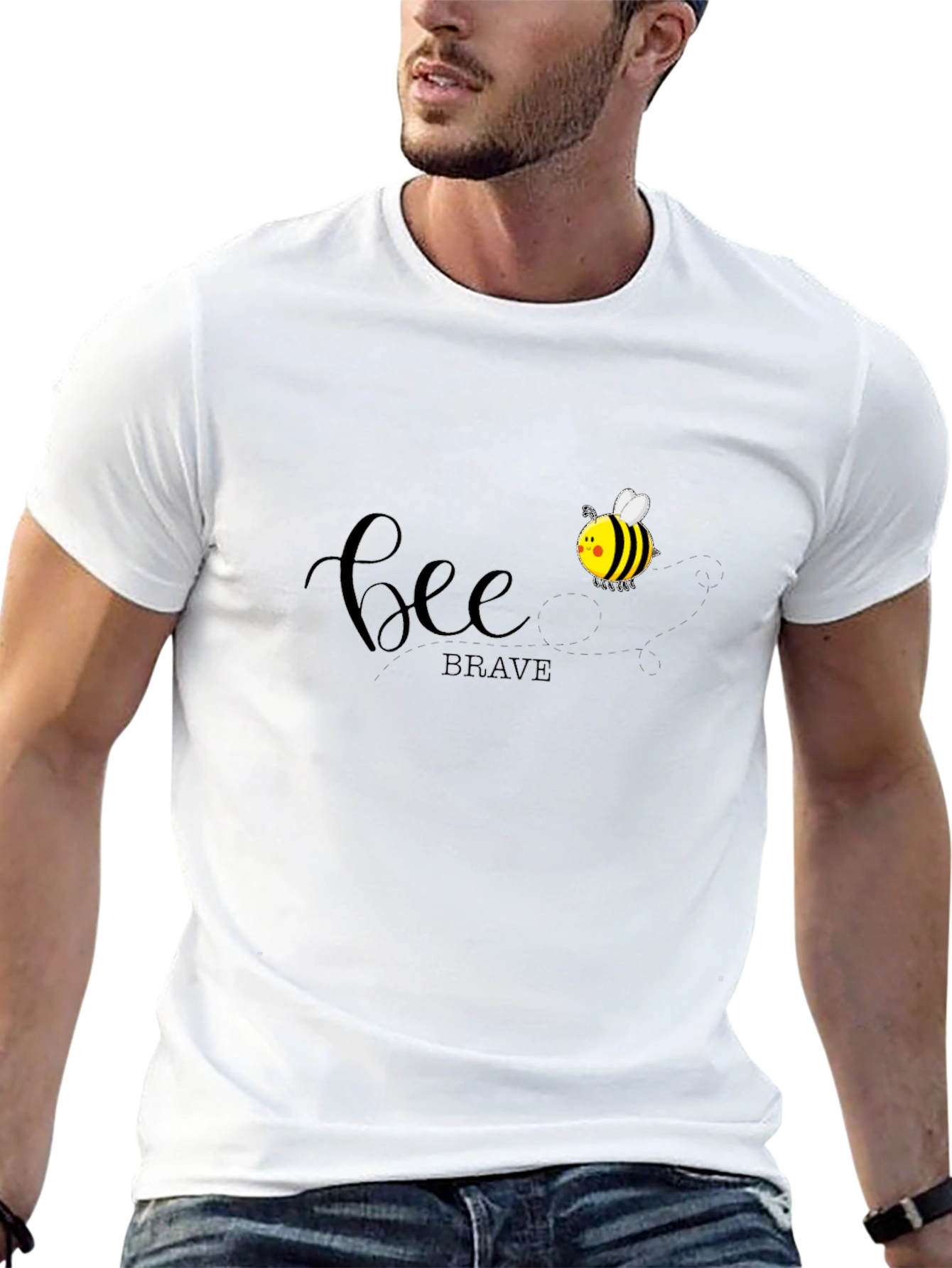 Bee Brave Graphic Tee - Unisex Cotton T-Shirt