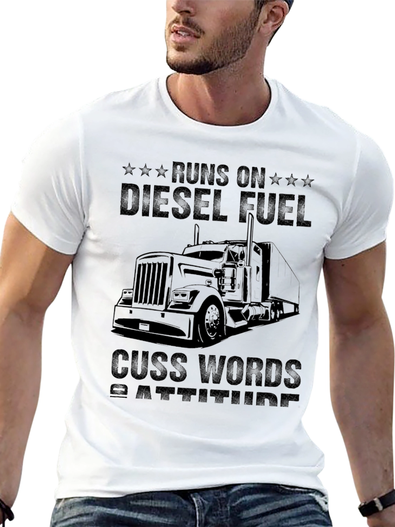 Diesel Fuel & Cuss Words Trucker T-Shirt