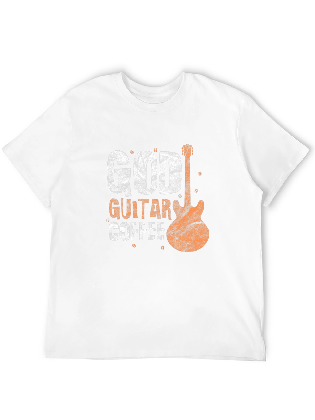 God Guitar Coffee Mens Graphic T-Shirt