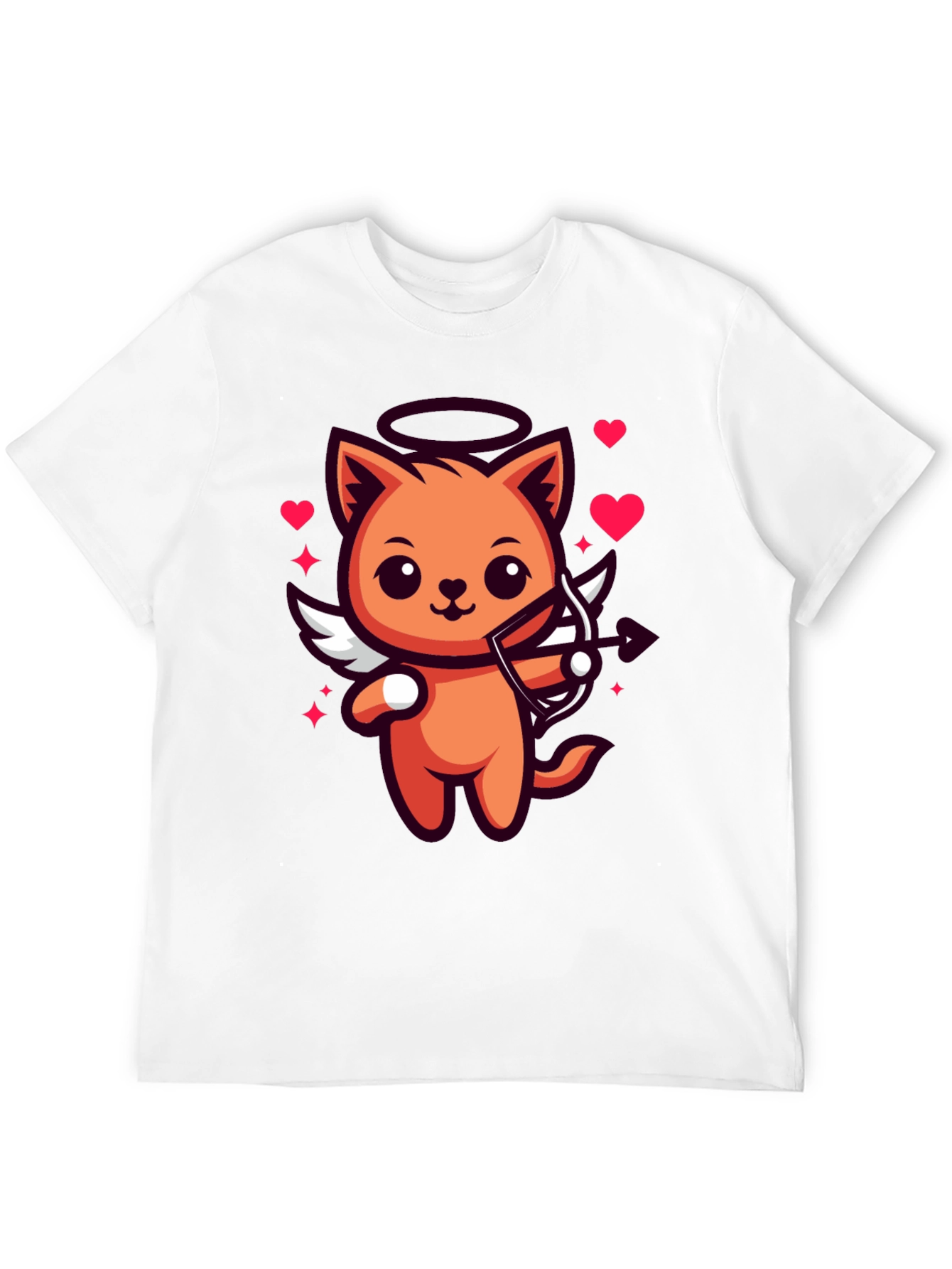 Cupid Cat T-Shirt - Valentines Day Tee