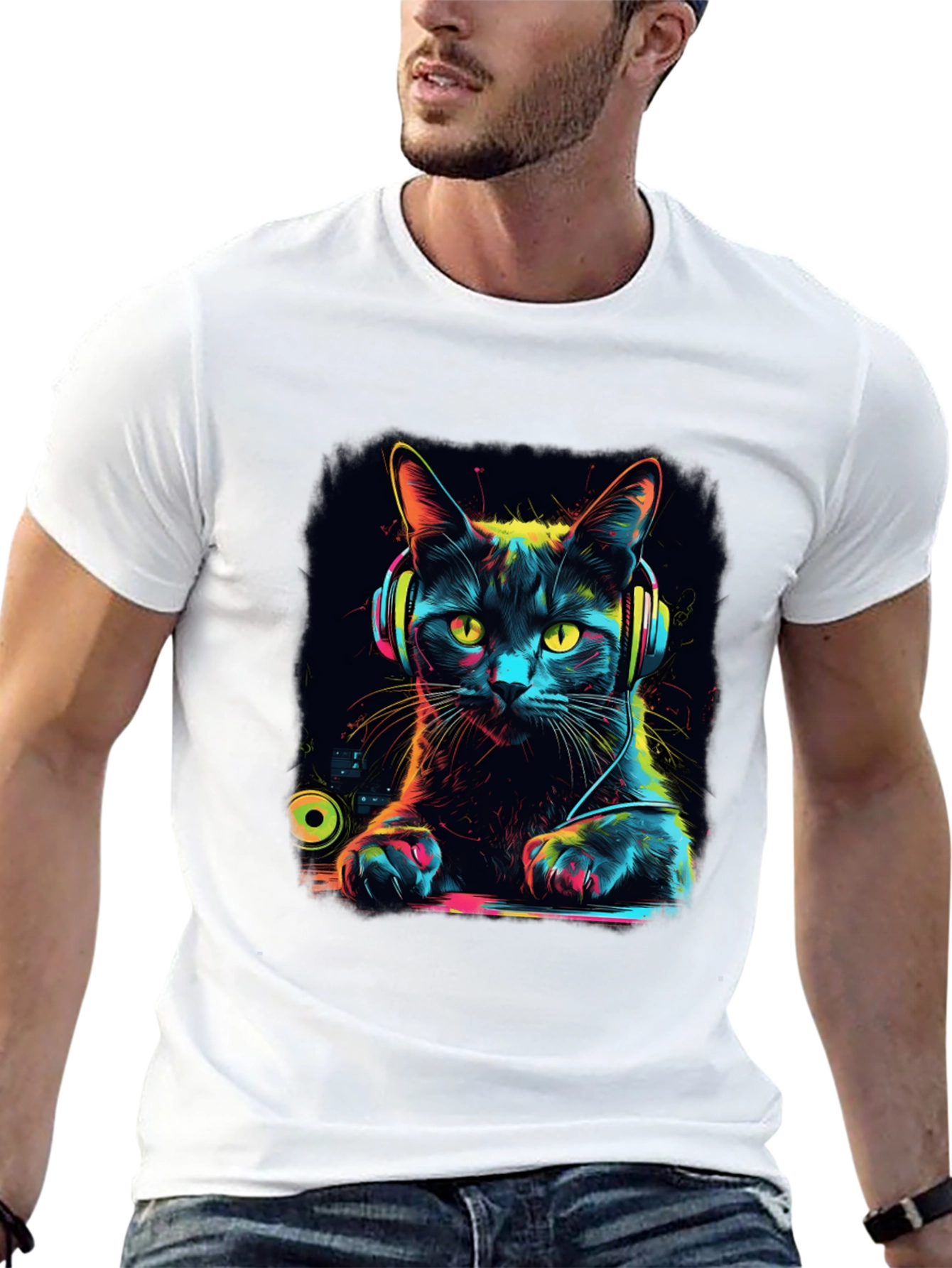DJ Cat T-Shirt - Music Lover Tee