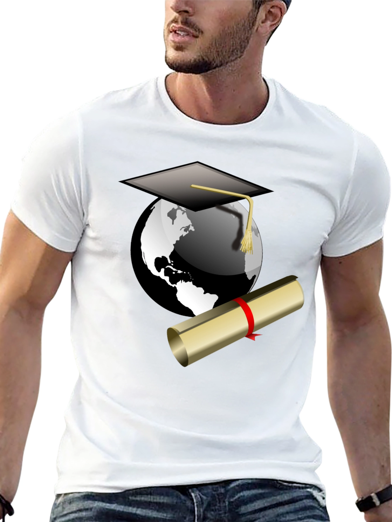 Graduation Globe T-Shirt - Celebrate Global Education