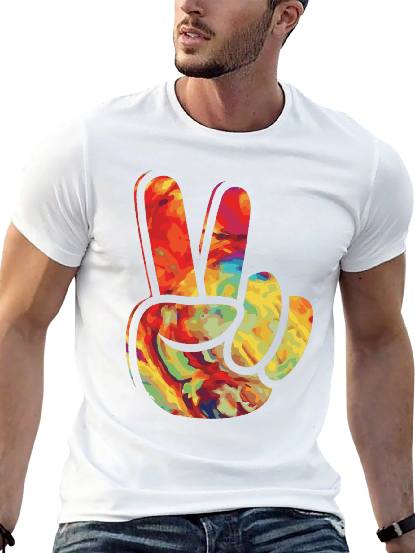 Peace Sign Graphic Tee - Retro Inspired Comfort