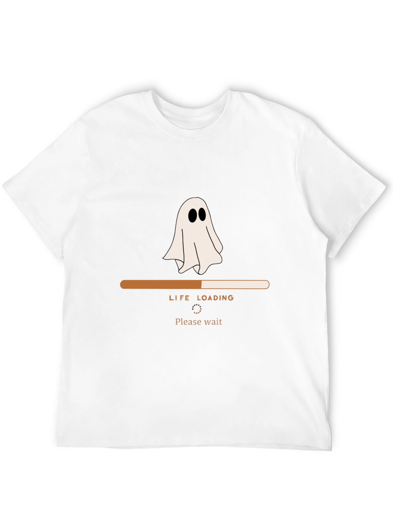 Life Loading Ghost T-Shirt - Funny Halloween Tee