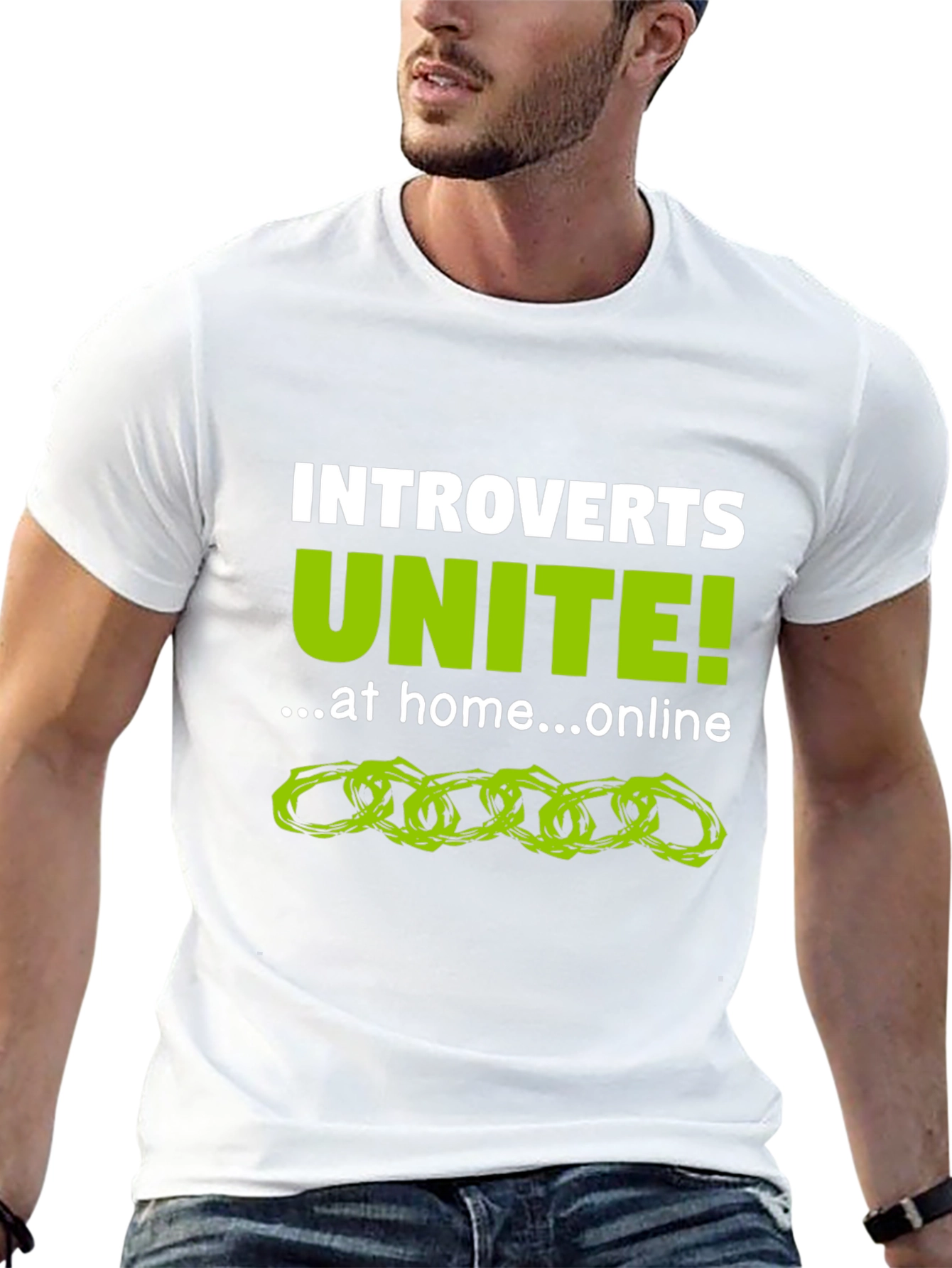 Introvert Unite! Black Graphic Tee