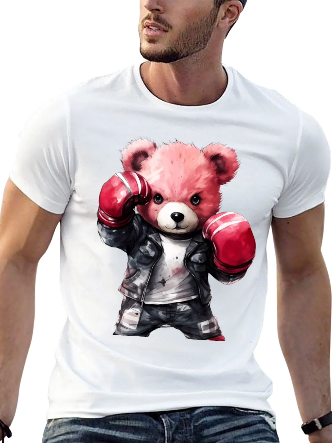 Boxing Bear Graphic Tee - Punchy Style