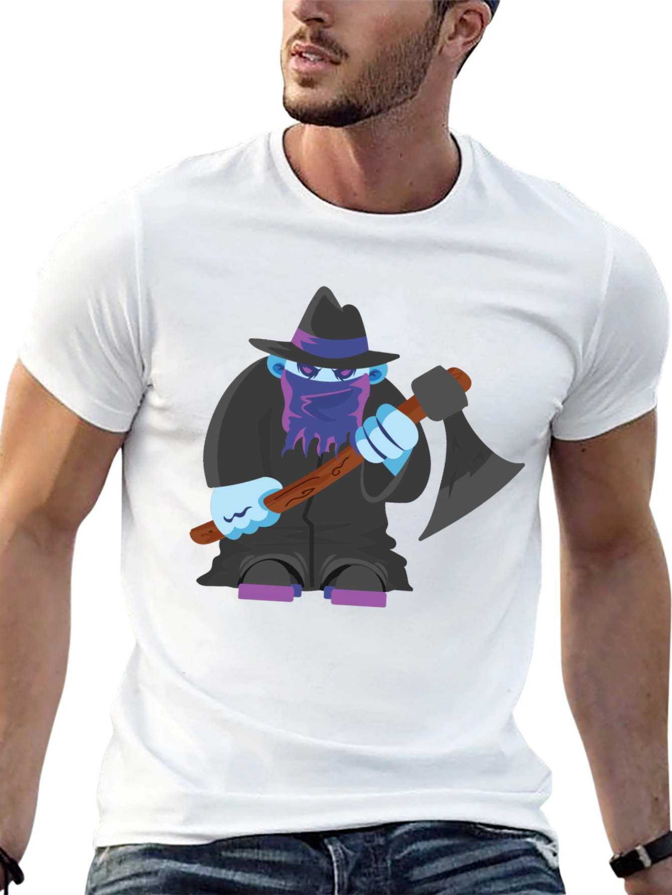 Axe Monster Graphic T-Shirt