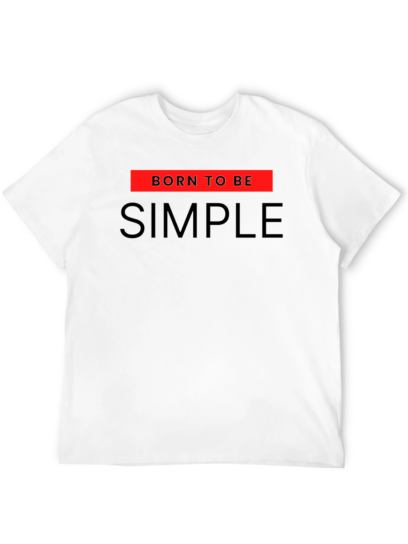 Born to be Simple Black Graphic Tee
