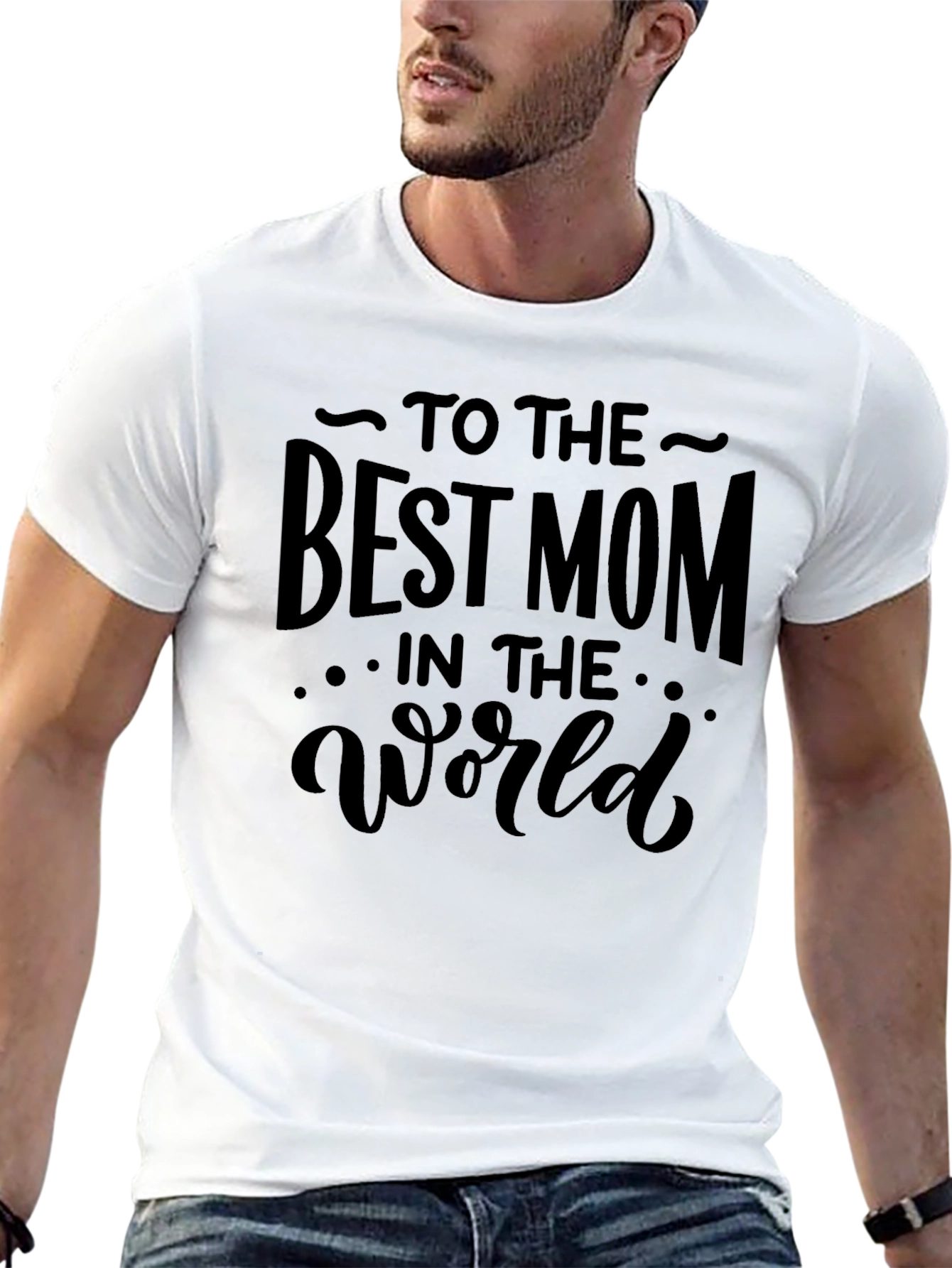 Best Mom in the World Black Graphic Tee