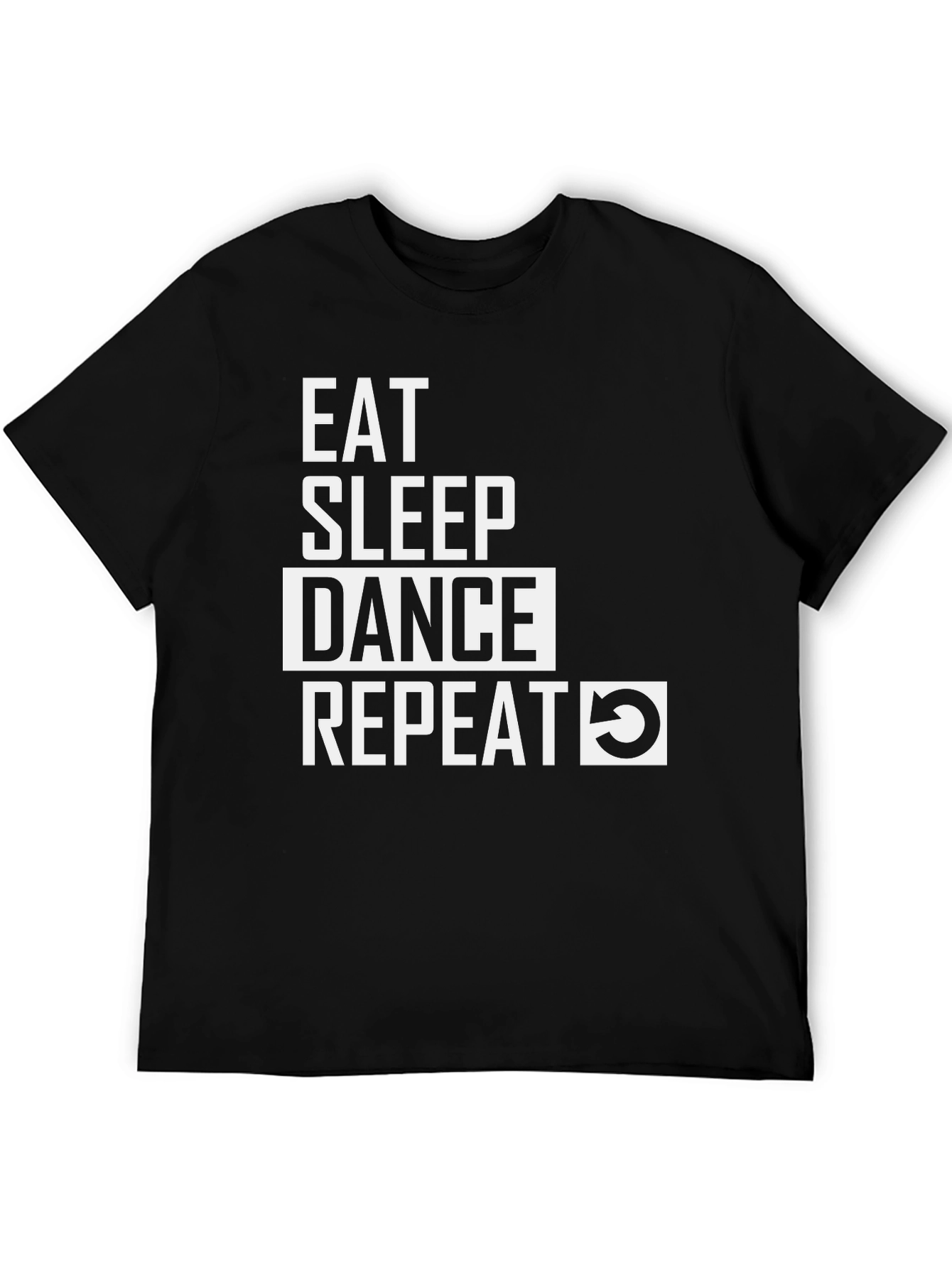 Eat Sleep Dance Repeat Black Graphic Tee