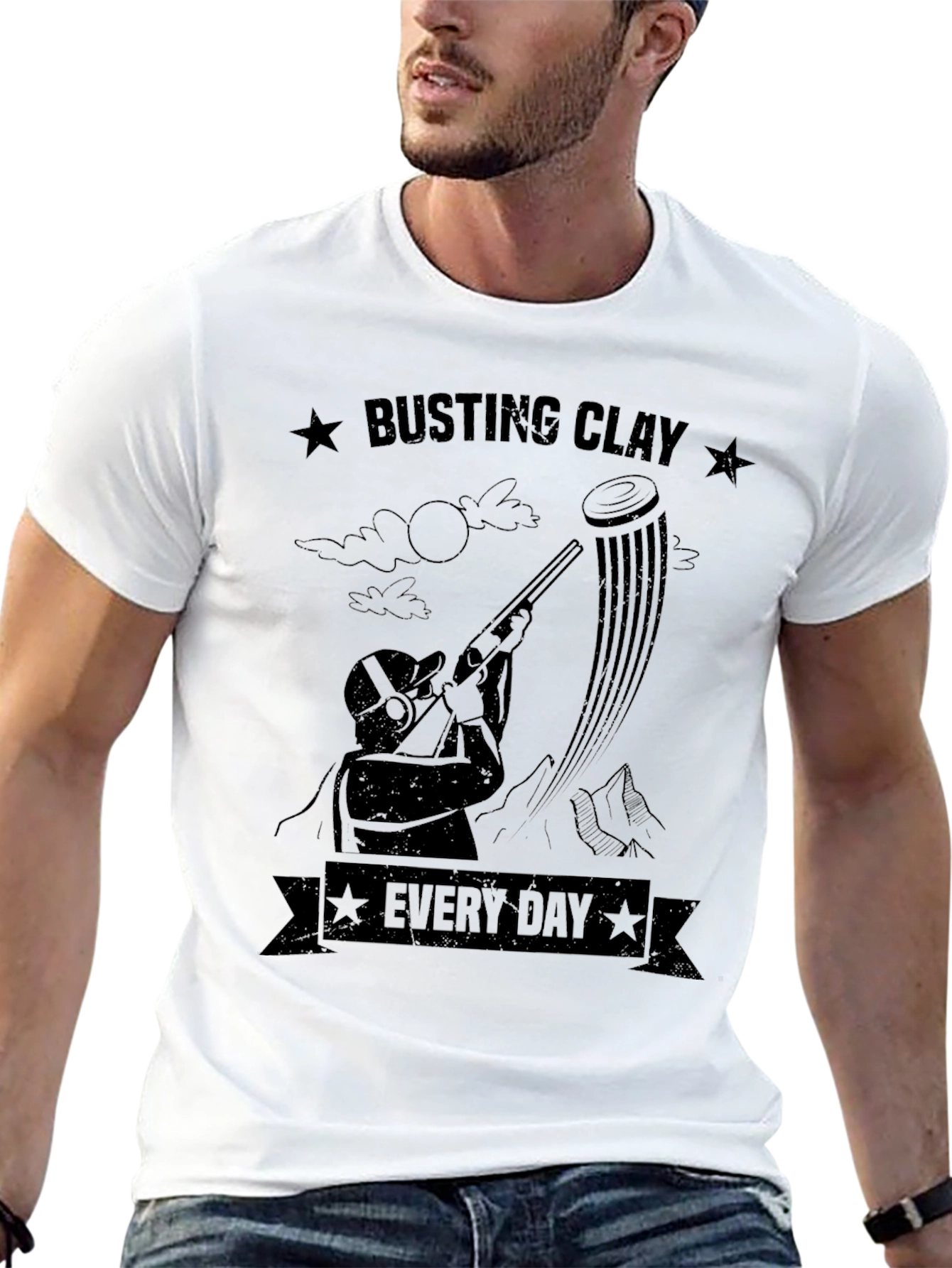 Busting Clay Every Day Graphic Tee - Black