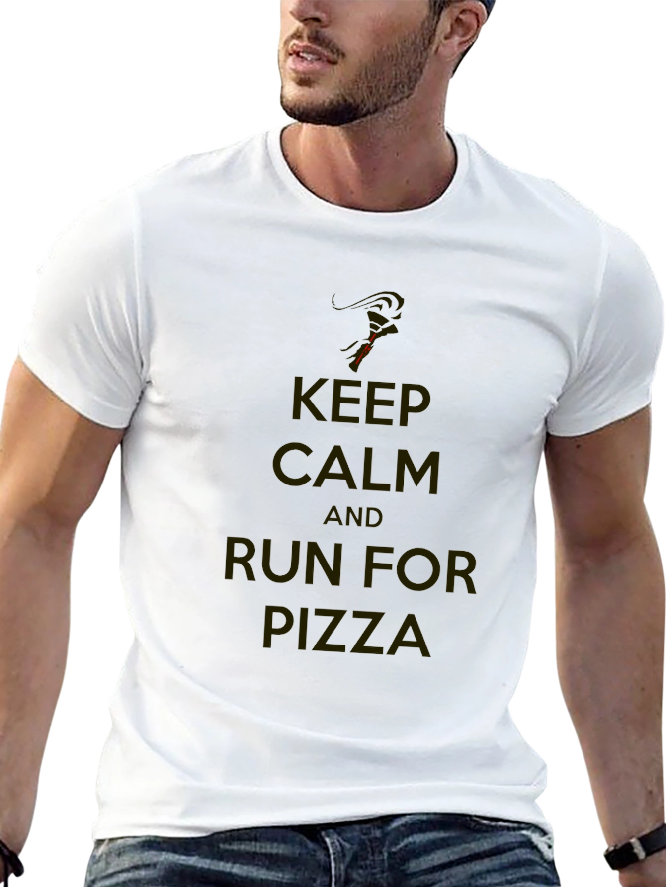 Keep Calm & Run For Pizza T-Shirt