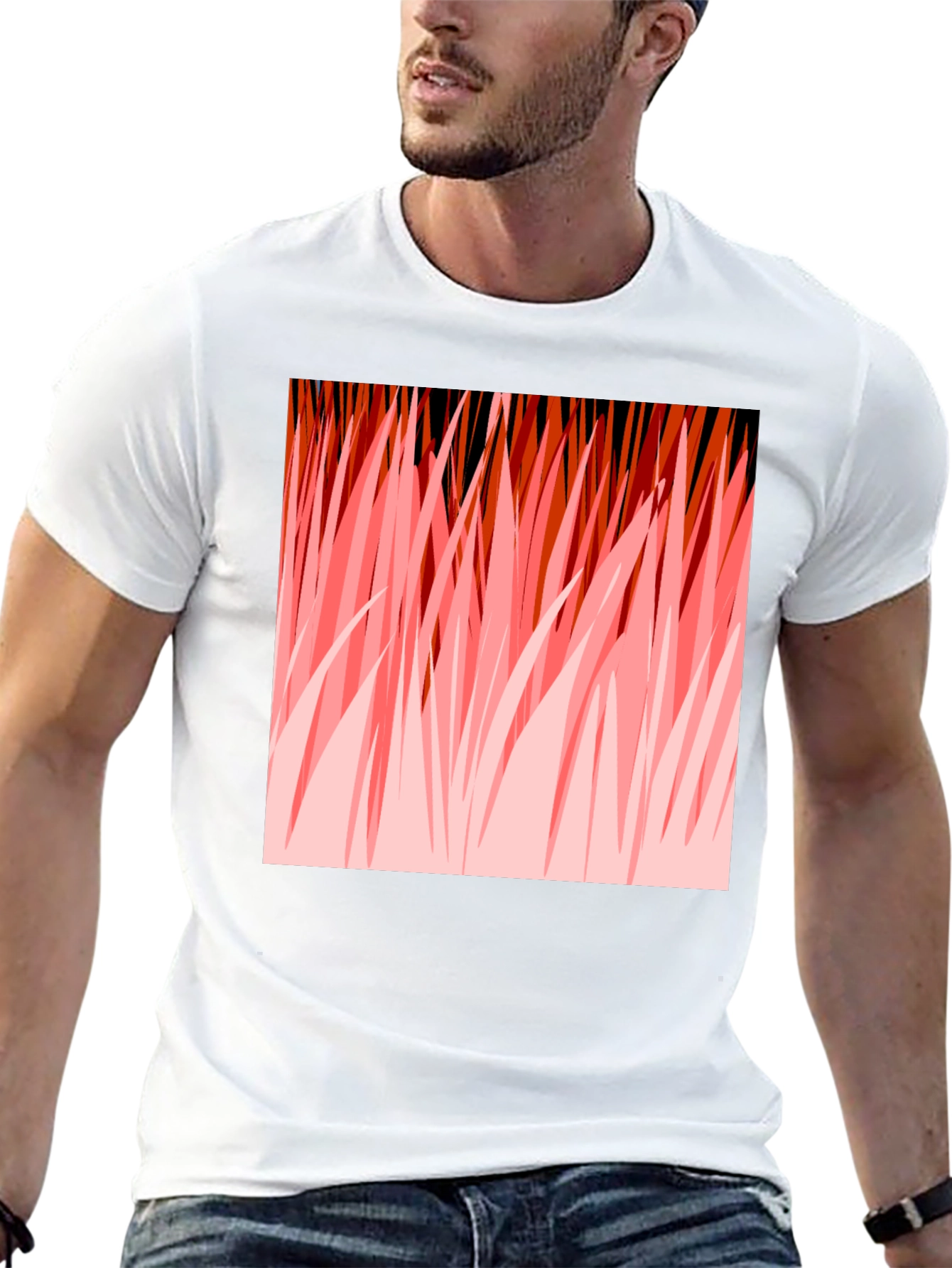 Abstract Graphic Print Black T-Shirt