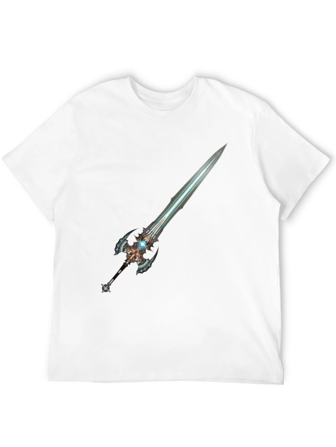Fantasy Sword Graphic Tee - Black Cotton Blend