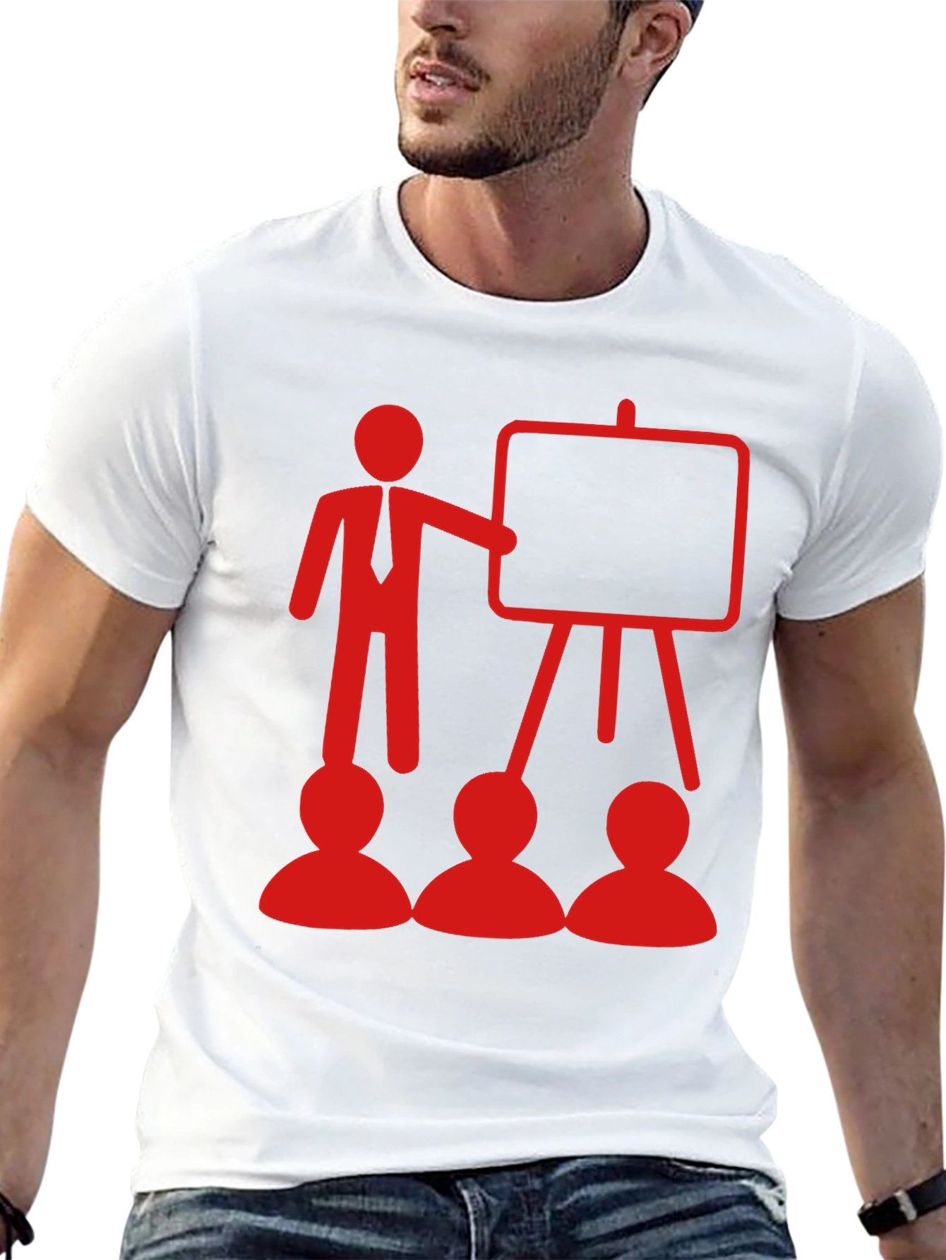 Presentation T-Shirt - Red Design on Black Tee