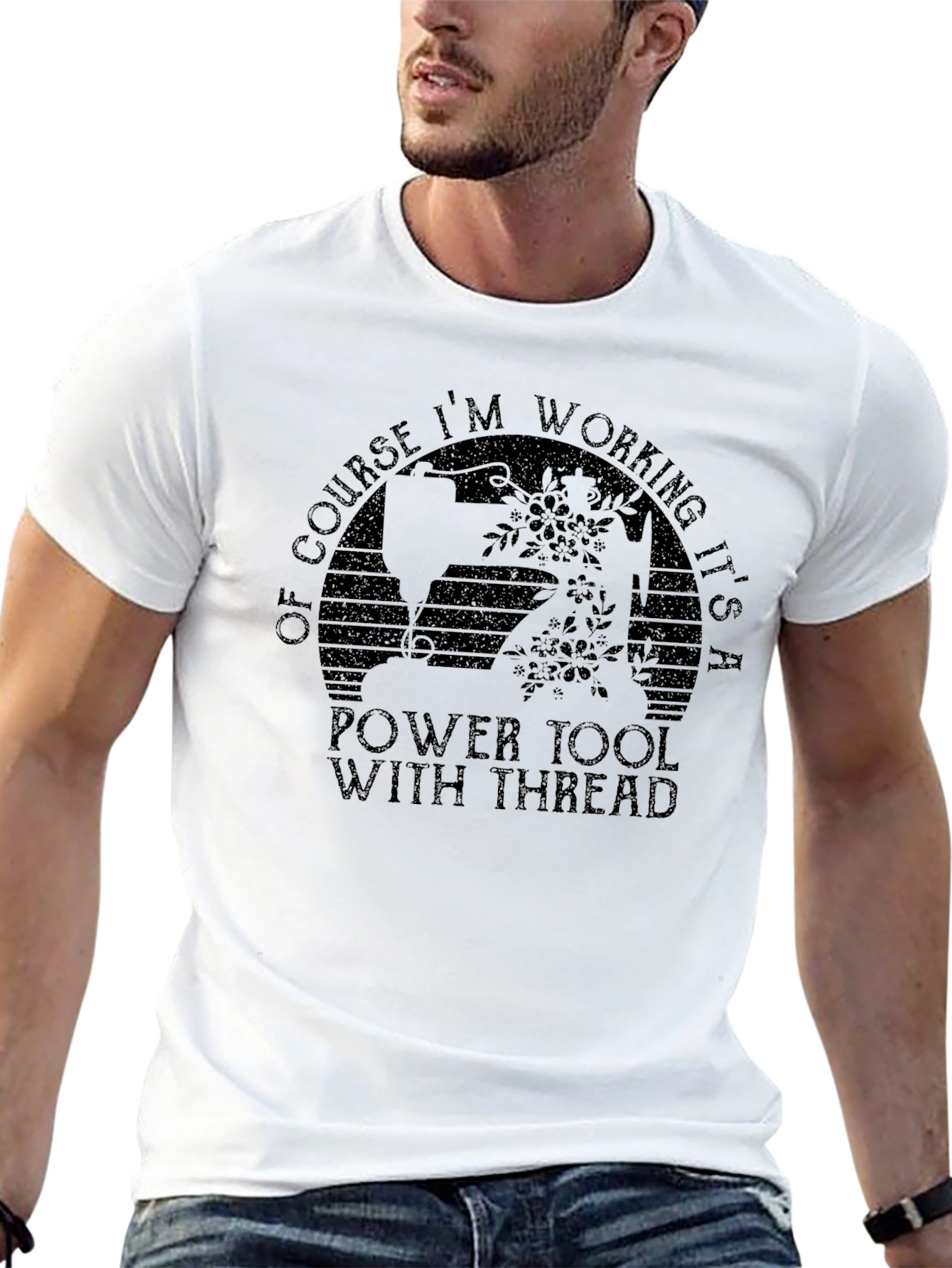 Sewing Power Tool T-Shirt - Funny Crafting Tee