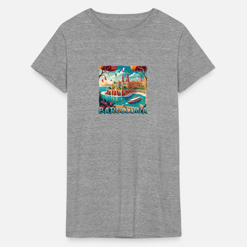 Barcelona City Harbor - Grunge Design