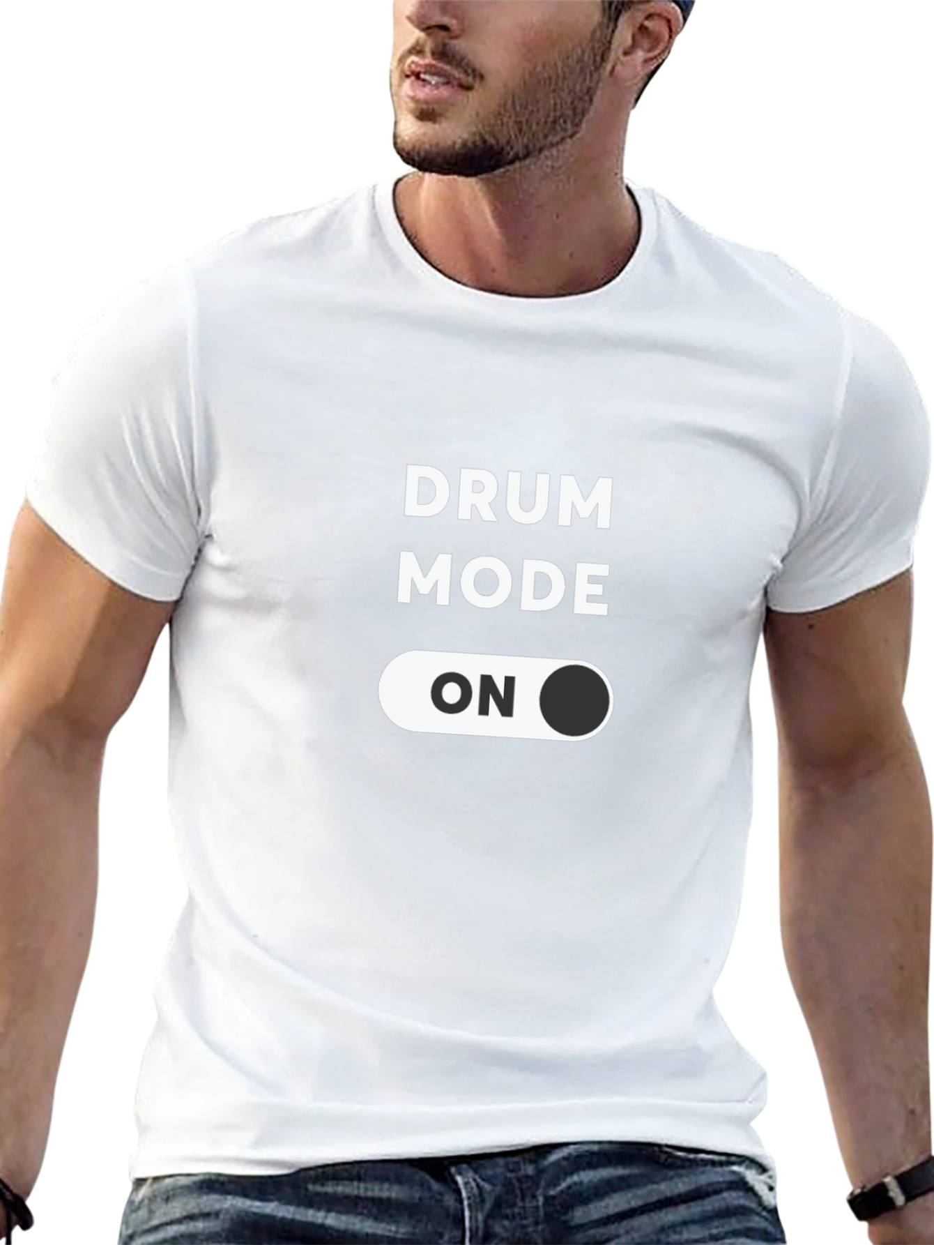 Drum Mode ON Black T-Shirt