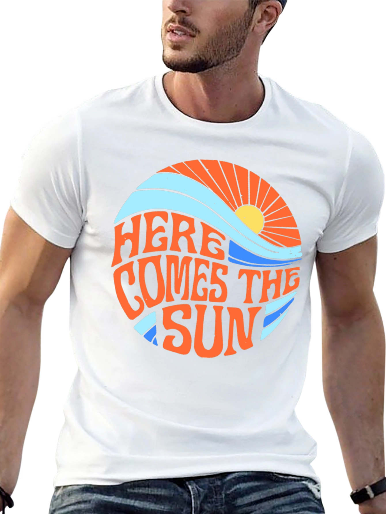 Here Comes The Sun Graphic Black Tee