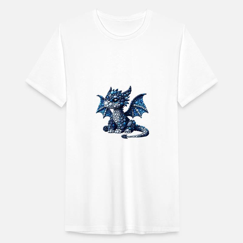 Blue Sapphire Dragon Hatchling Pebble Art