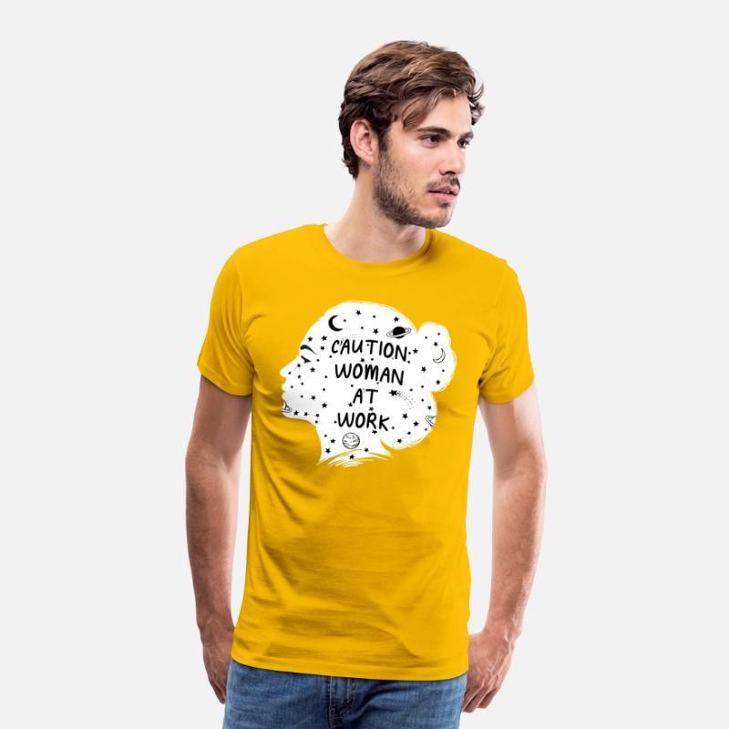 Caution Woman at Work Feminist Funny Womens Rights