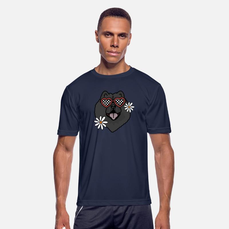 Chowchow Black retro dog