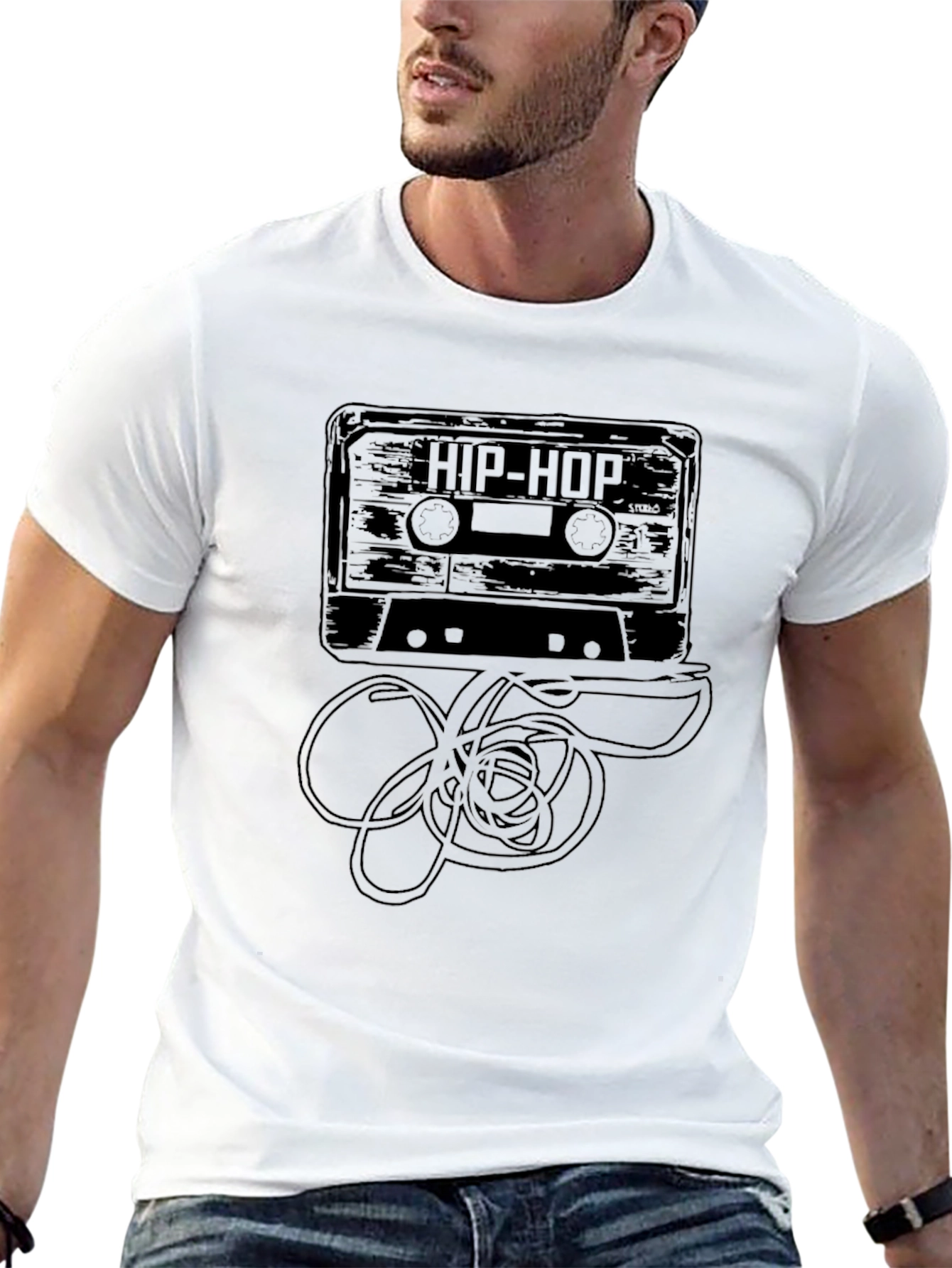 Hip Hop Cassette Tape Graphic T-Shirt