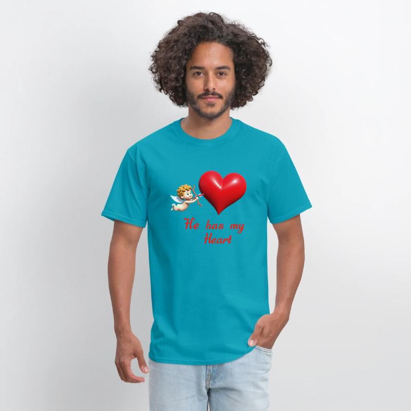 Cupid aiming at a heart with loving message