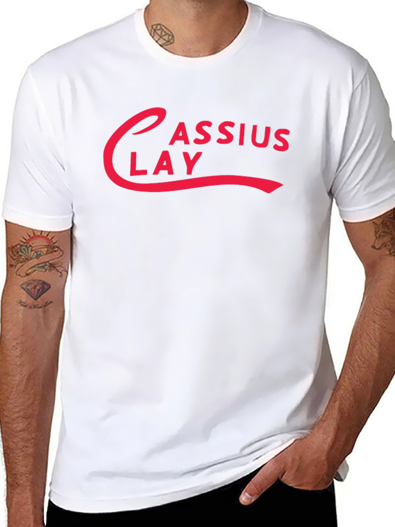 Cassius Clay T-Shirt - Retro Design Black Cotton Tee