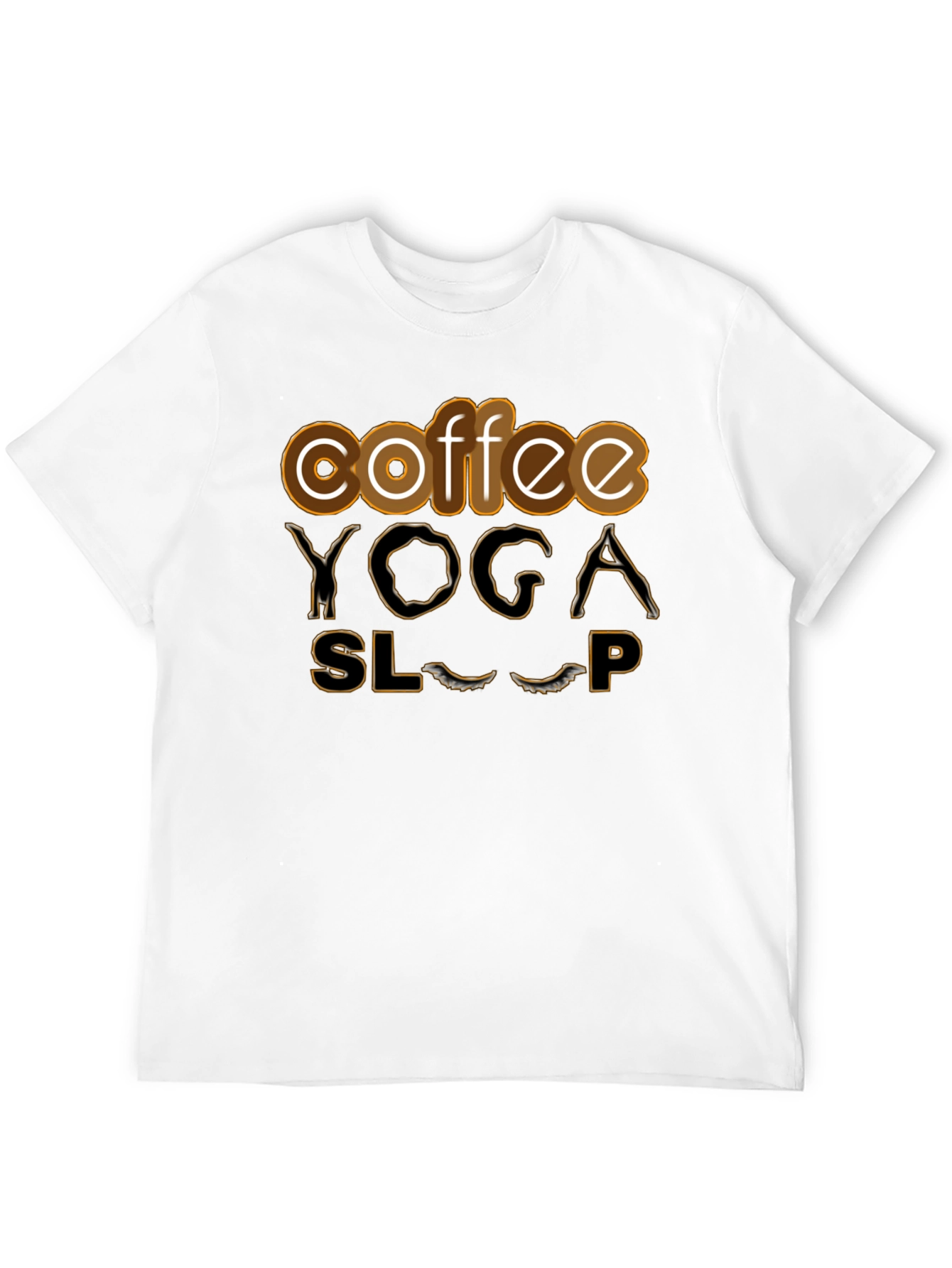 Coffee Yoga Sleep T-Shirt Funny Relaxing Tee